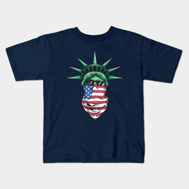 Urban Liberty USA Flag Kids T-Shirt by Mako Design 